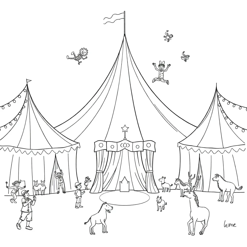 Circus coloring page