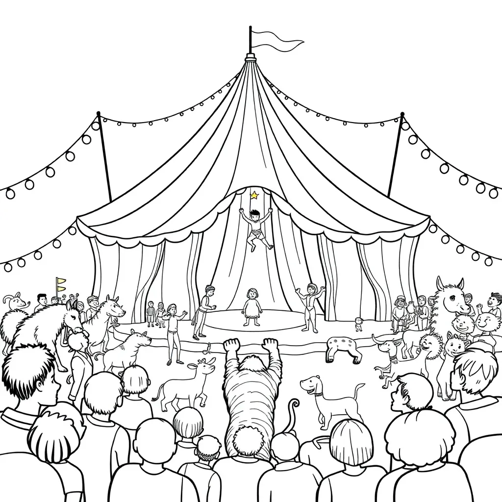 Circus coloring page