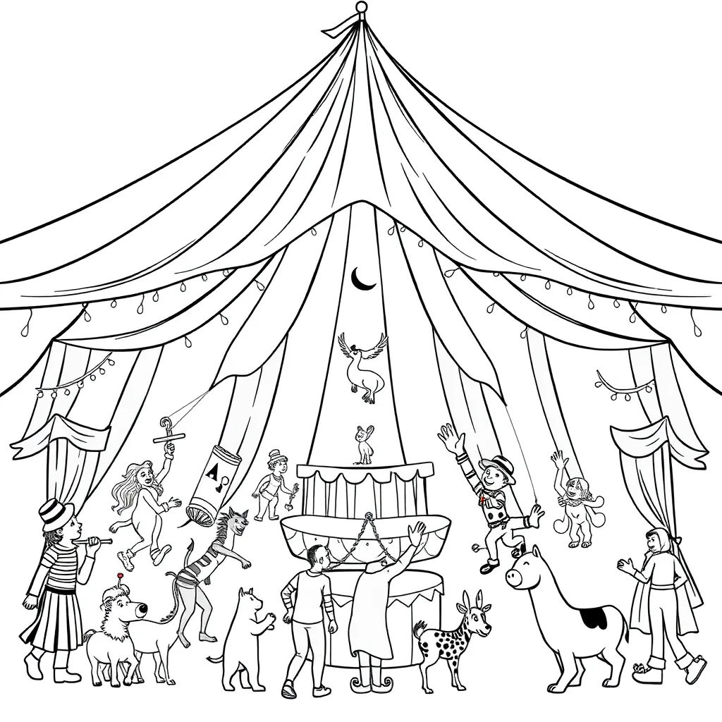 Circus coloring page
