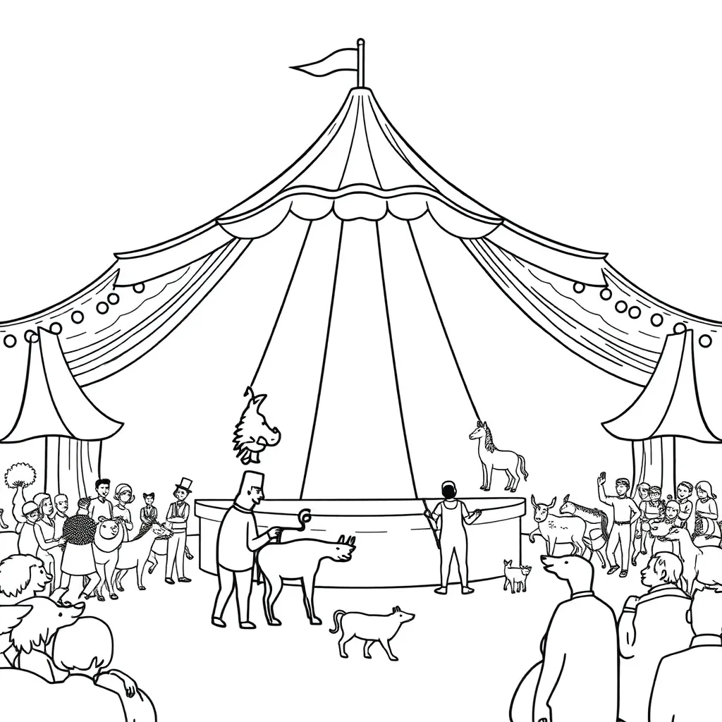 Circus coloring page