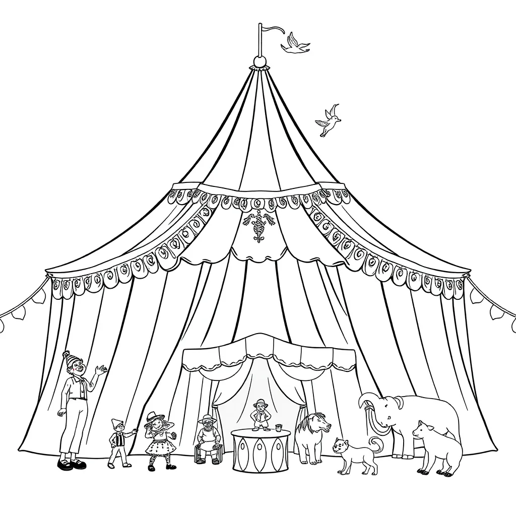 Circus coloring page