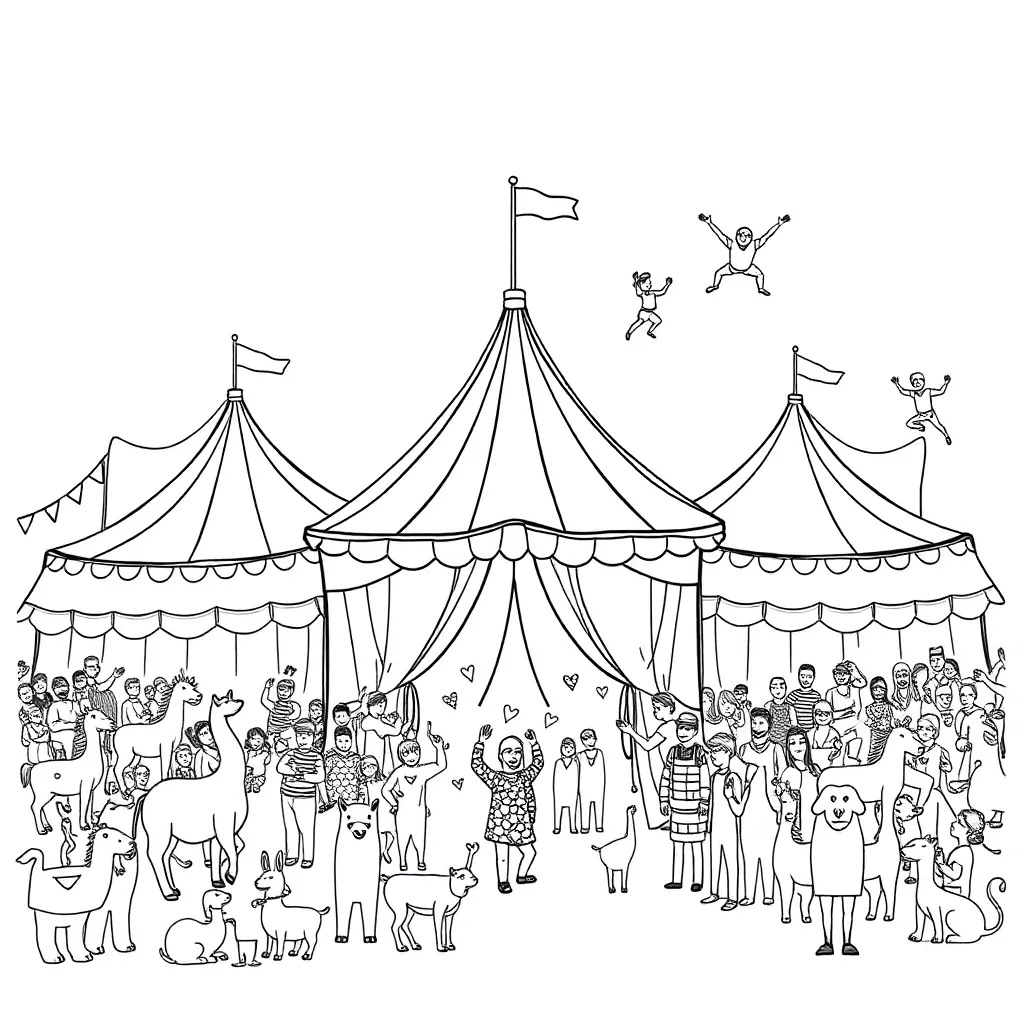 Circus coloring page