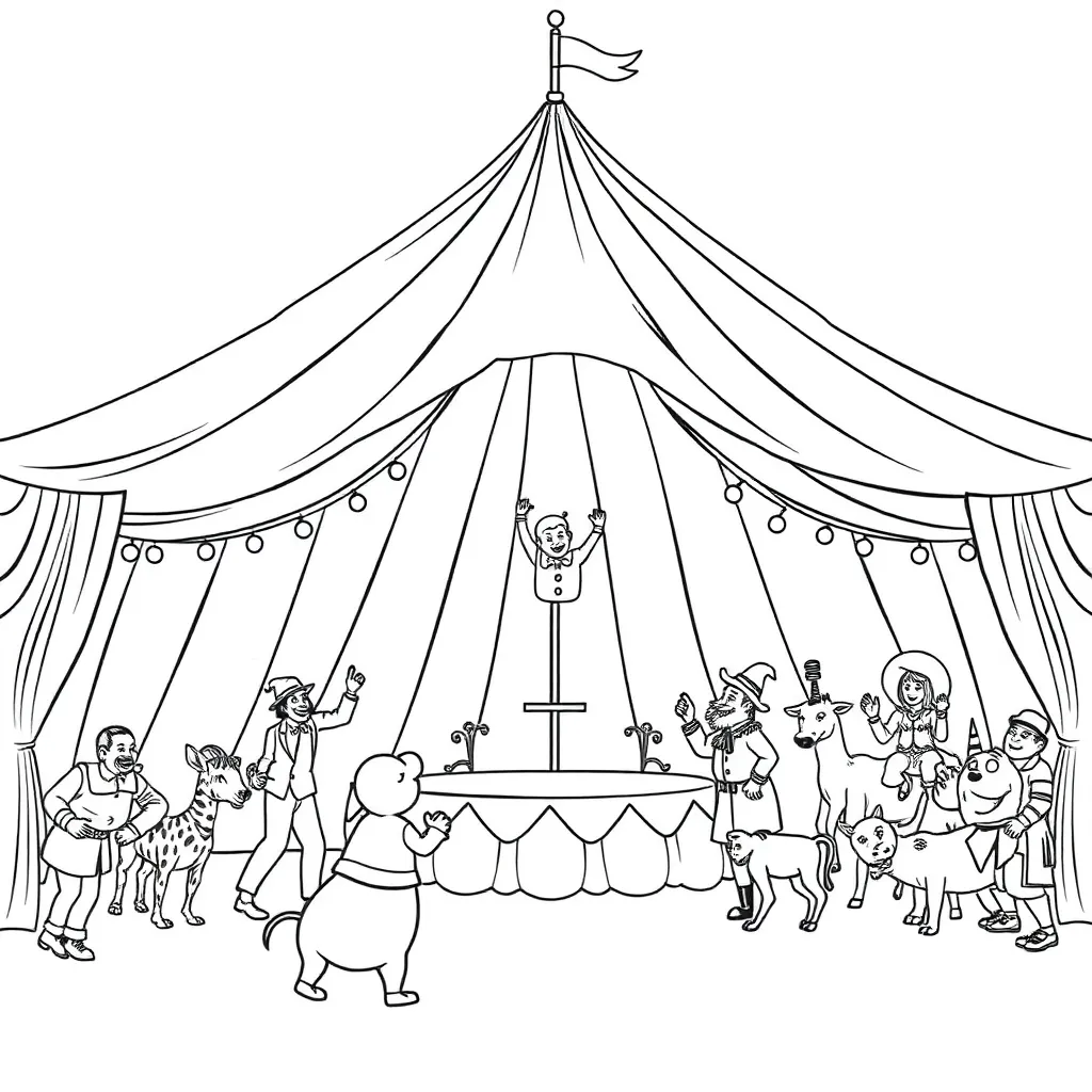 Circus coloring page
