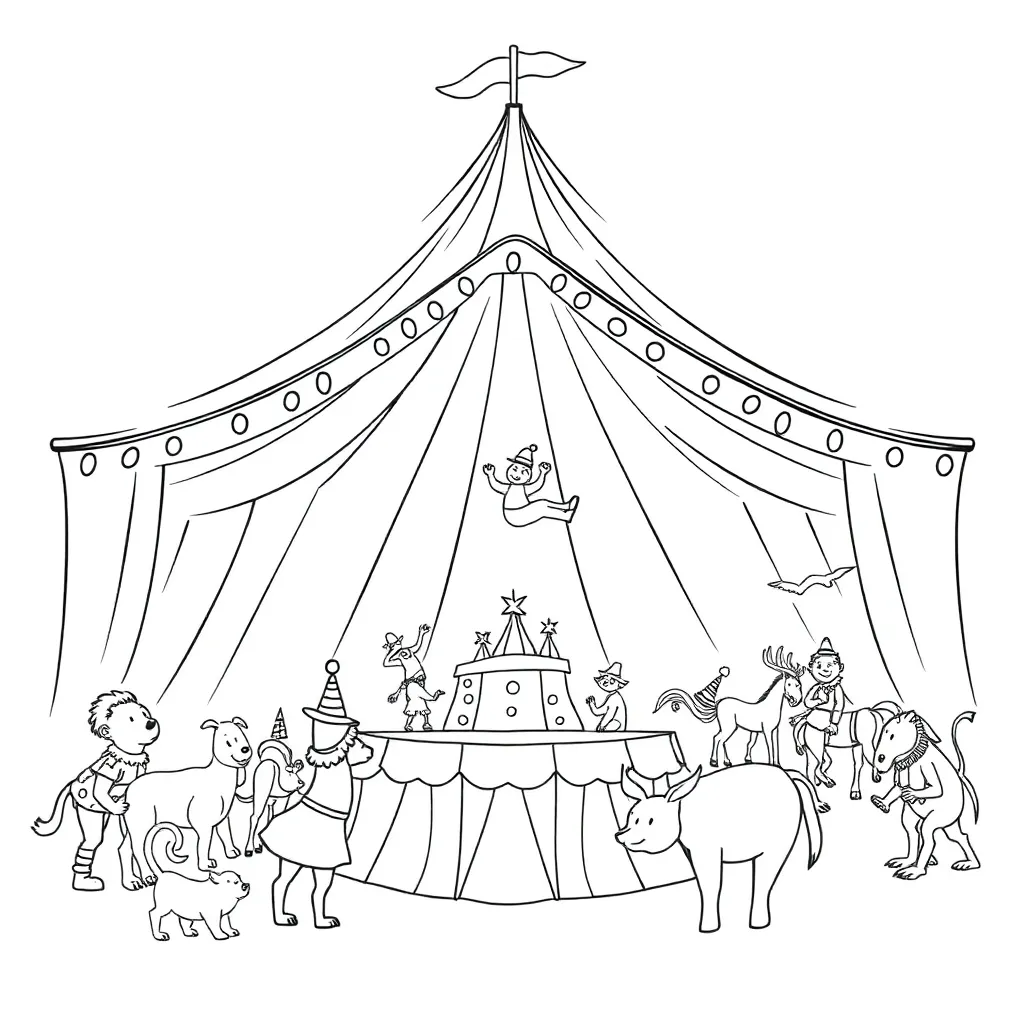 Circus coloring page