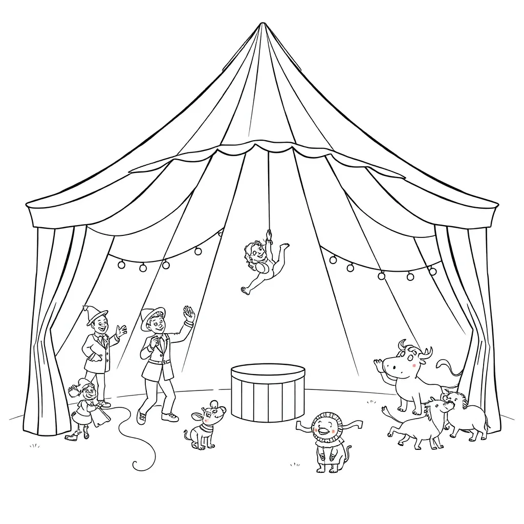 Circus coloring page