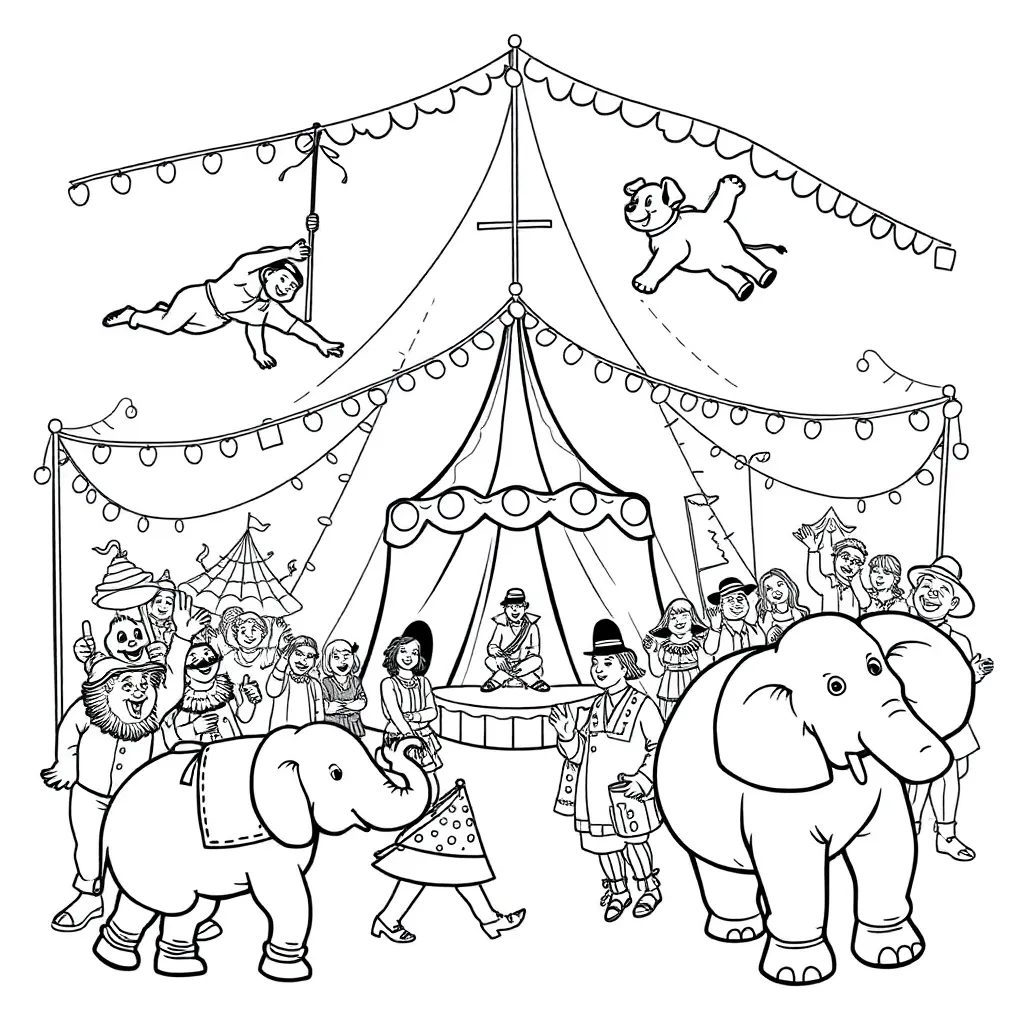 Circus coloring page