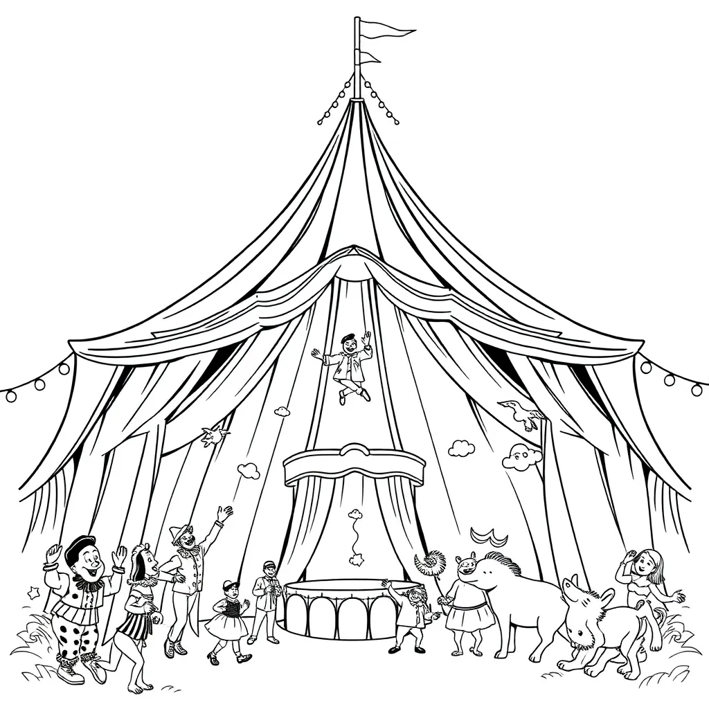 Circus coloring page