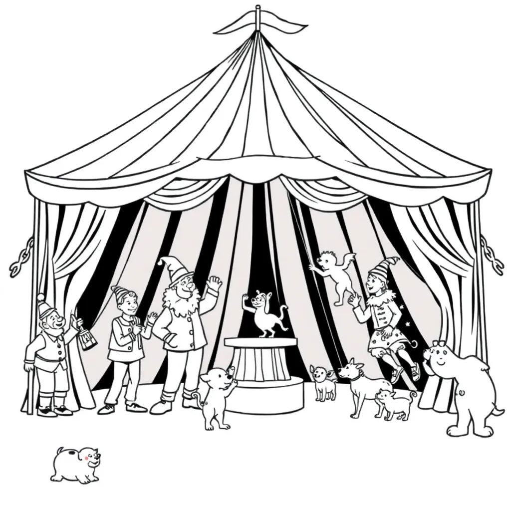 Circus coloring page