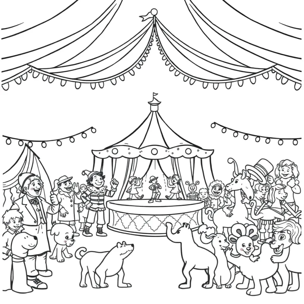 Circus coloring page