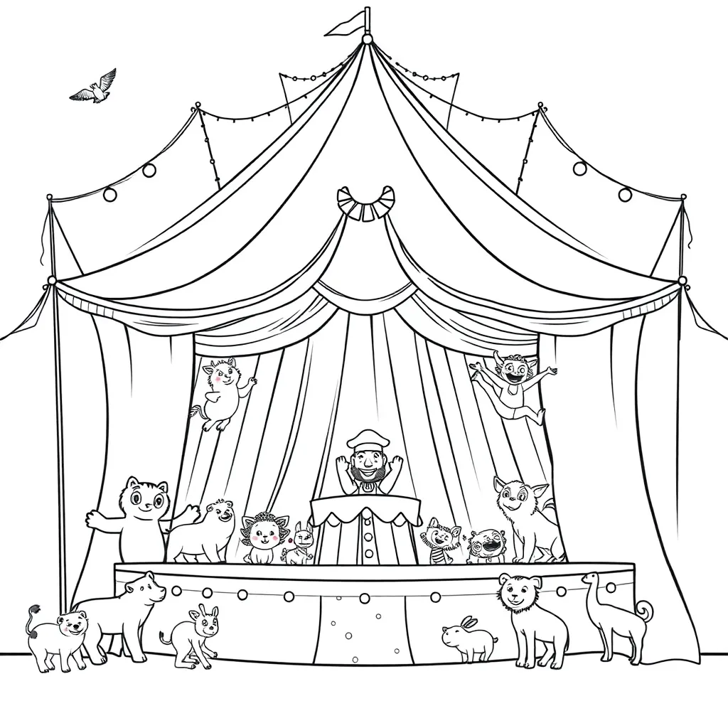 Circus coloring page