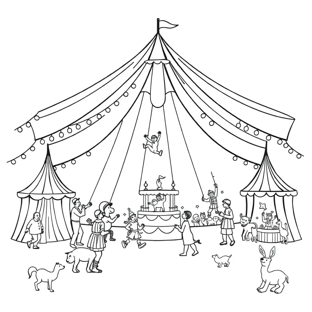 Circus coloring page