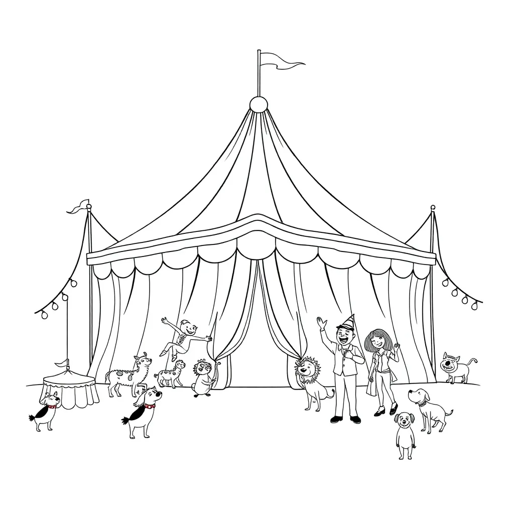 Circus coloring page