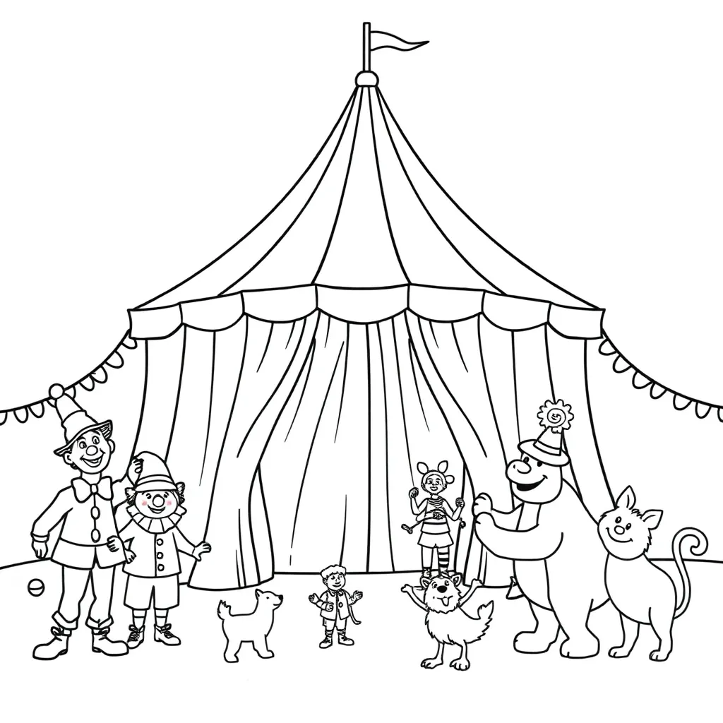 Circus coloring page