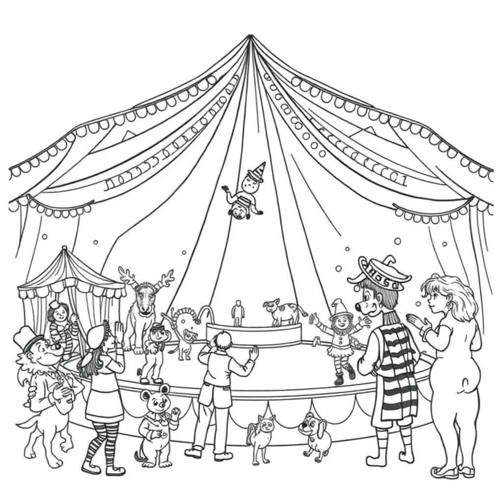 Circus coloring page