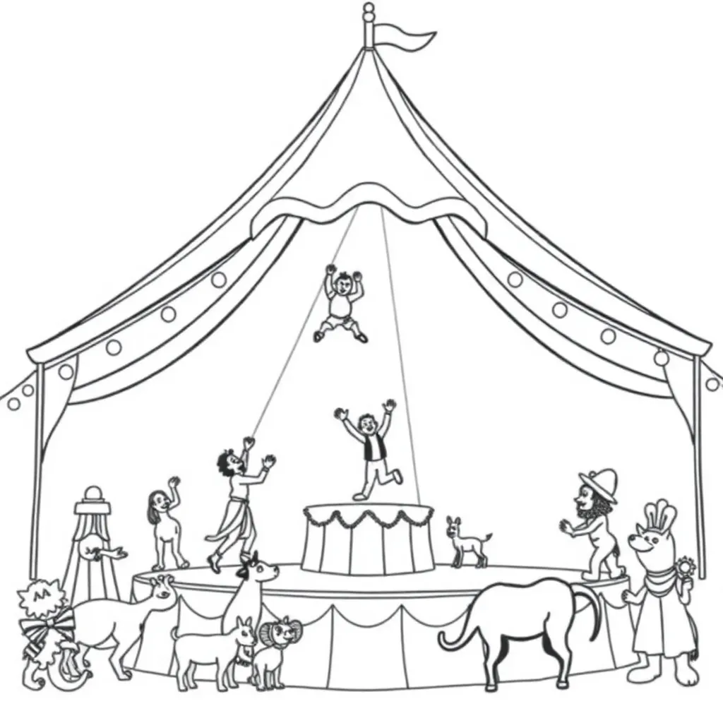 Circus coloring page