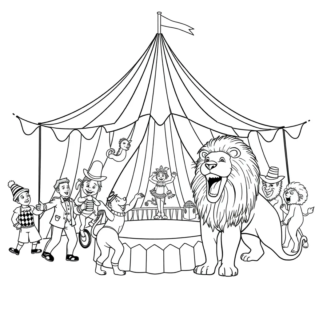 Circus coloring page