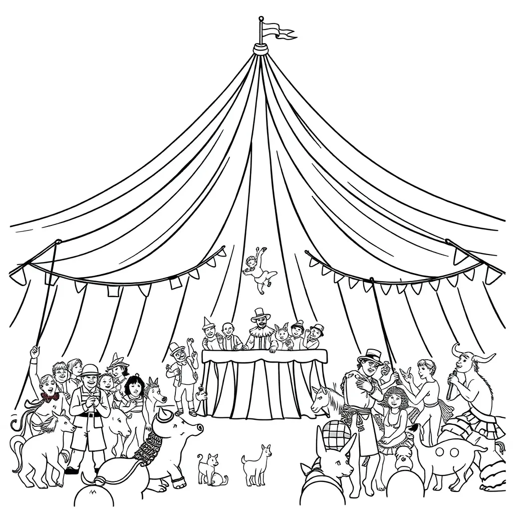 Circus coloring page