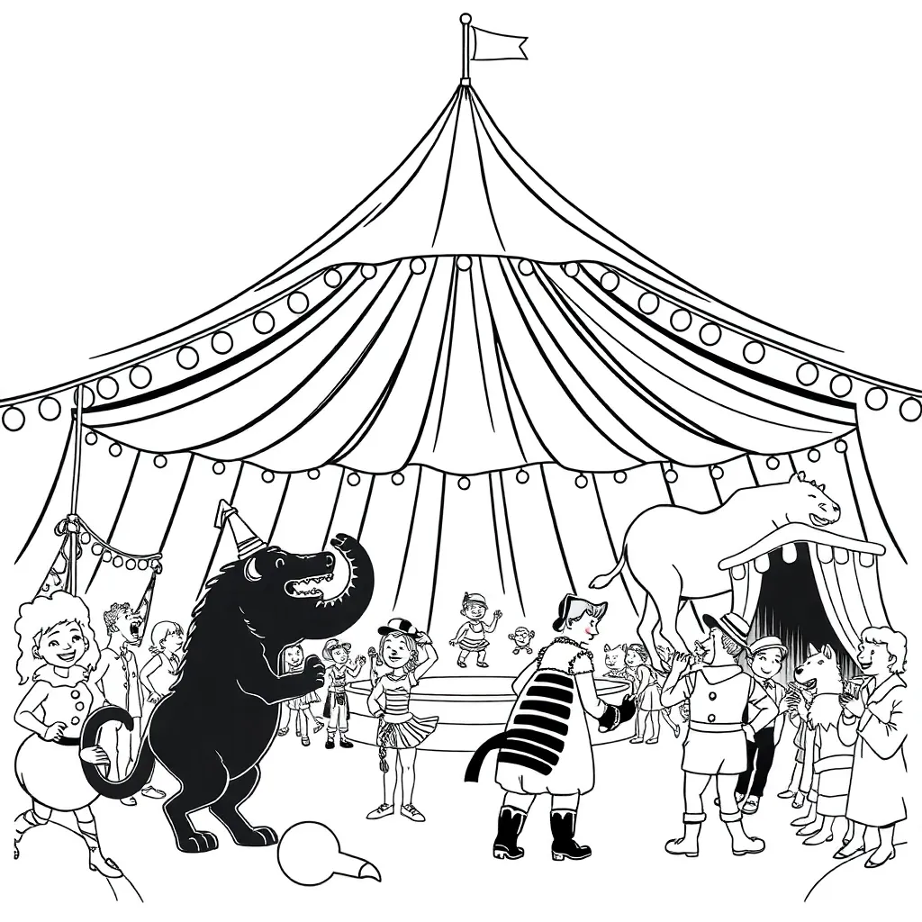 Circus coloring page