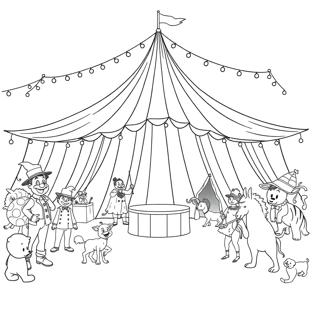 Circus coloring page