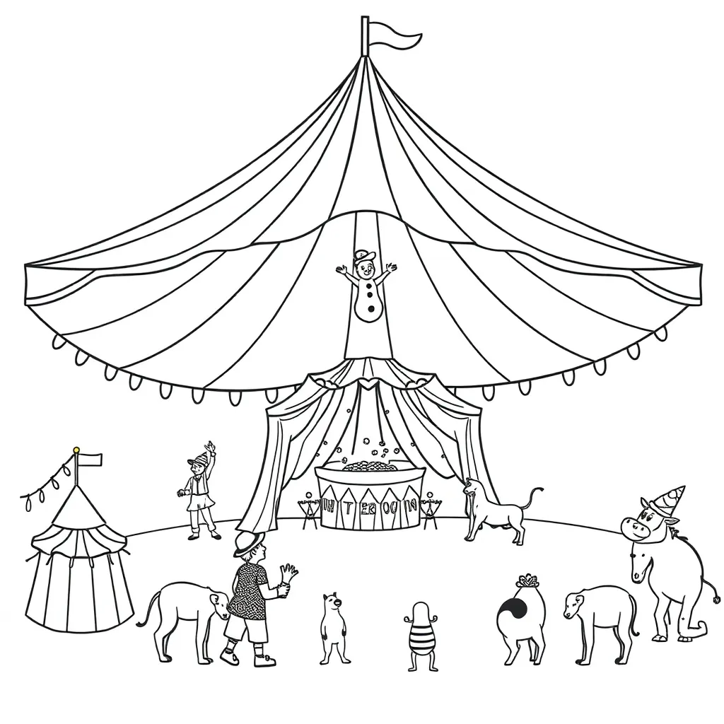 Circus coloring page