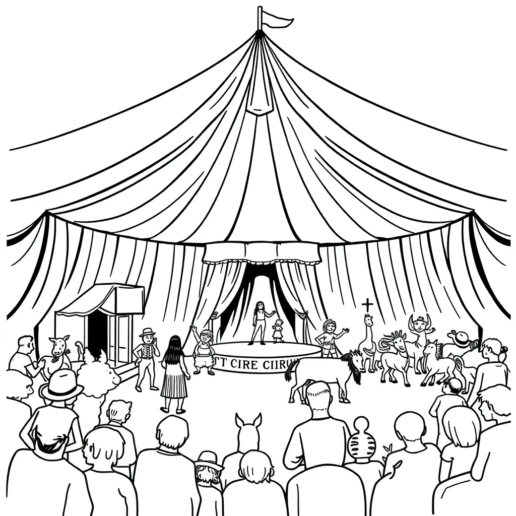 Circus coloring page