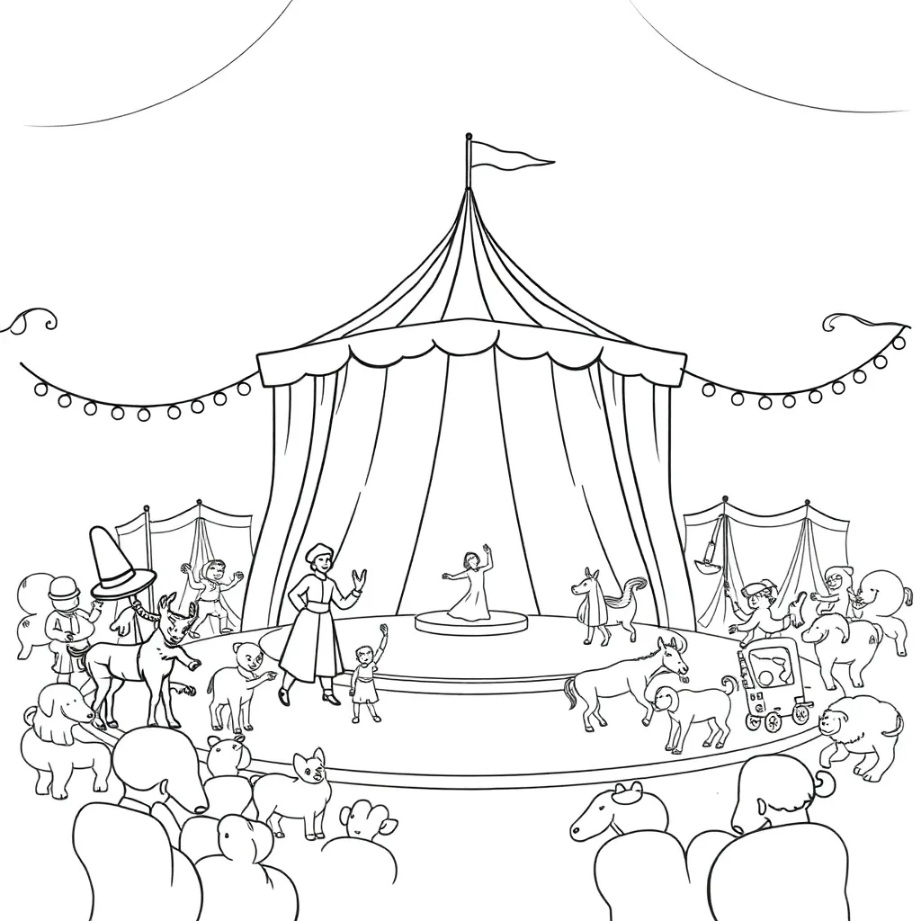 Circus coloring page