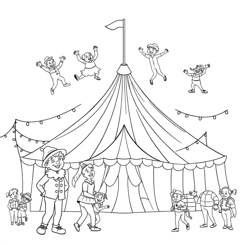 Circus coloring page
