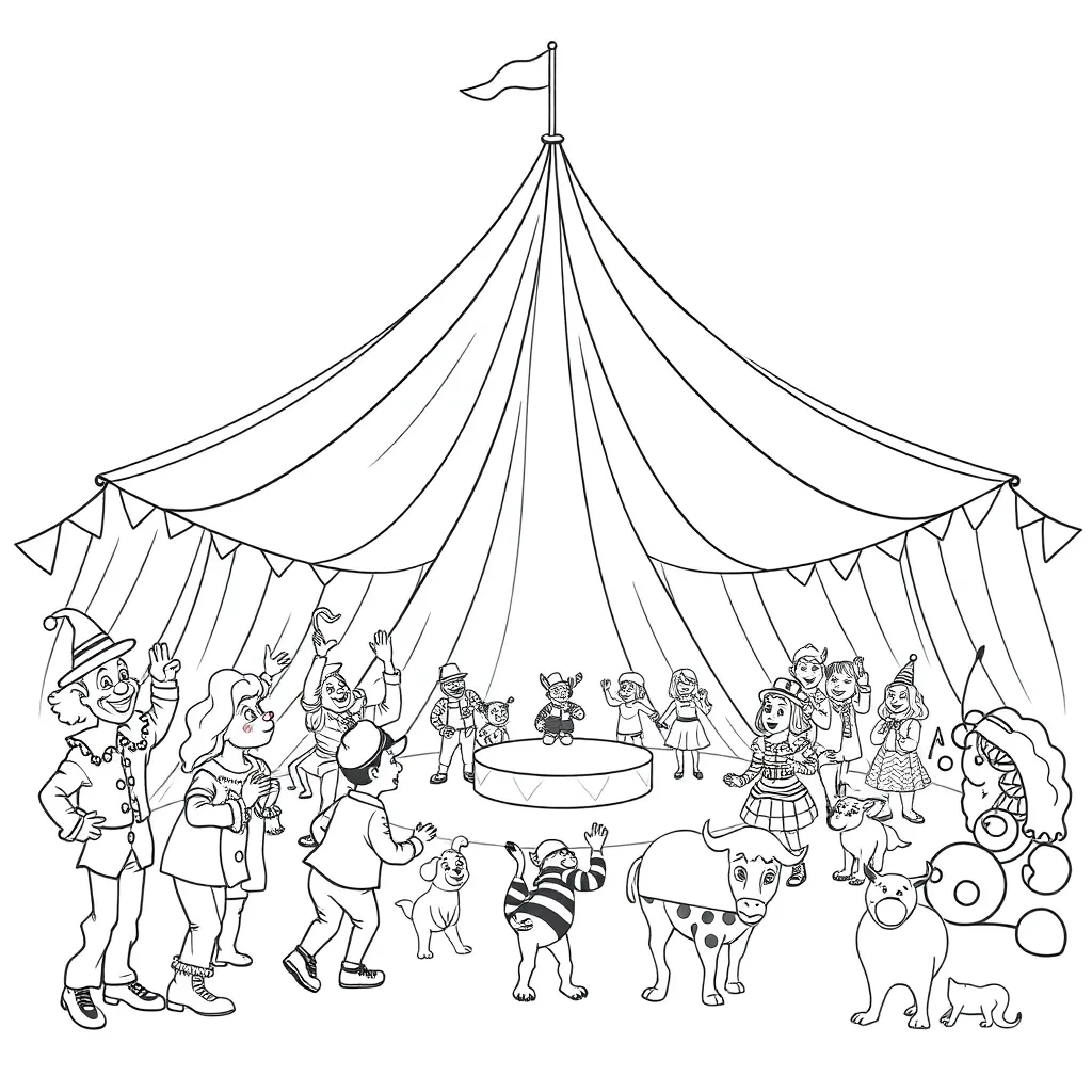 Circus coloring page
