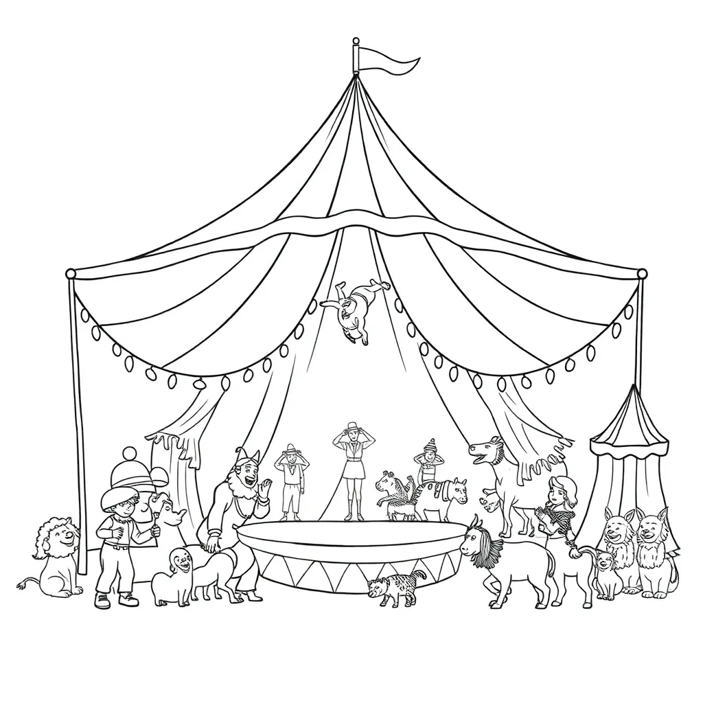 Circus coloring page