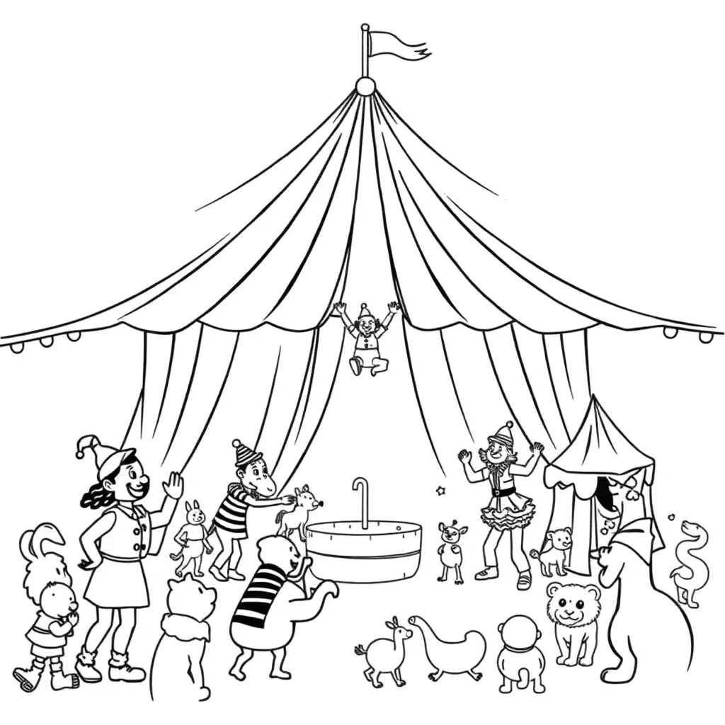 Circus coloring page
