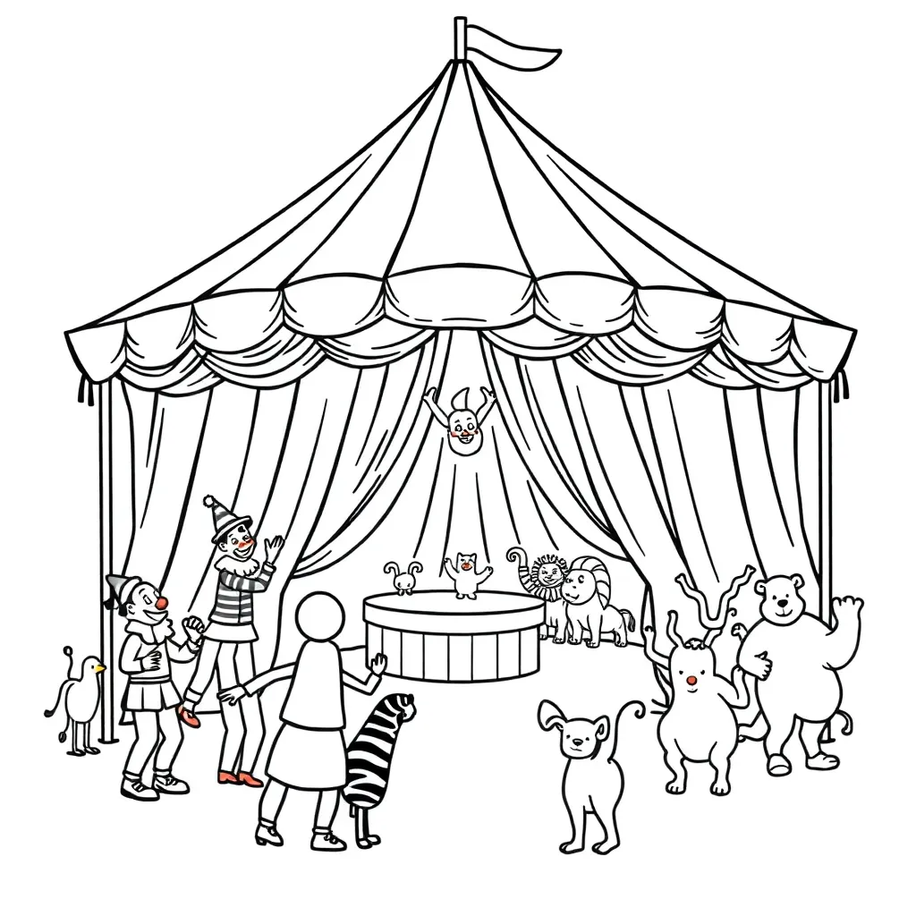 Circus coloring page
