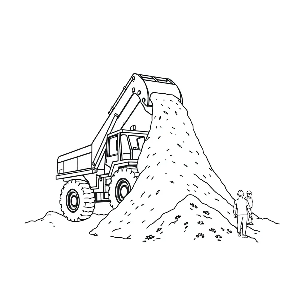 Construction Vehicle coloring page