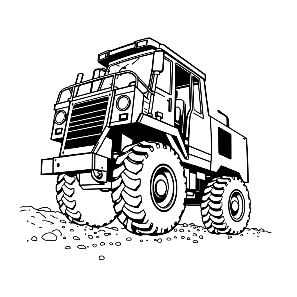 Construction Vehicle coloring page