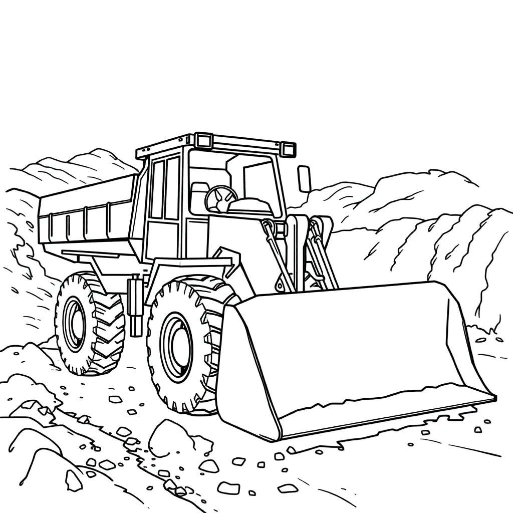 Construction Vehicle coloring page