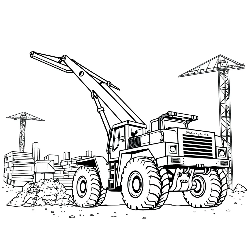 Construction Vehicle coloring page