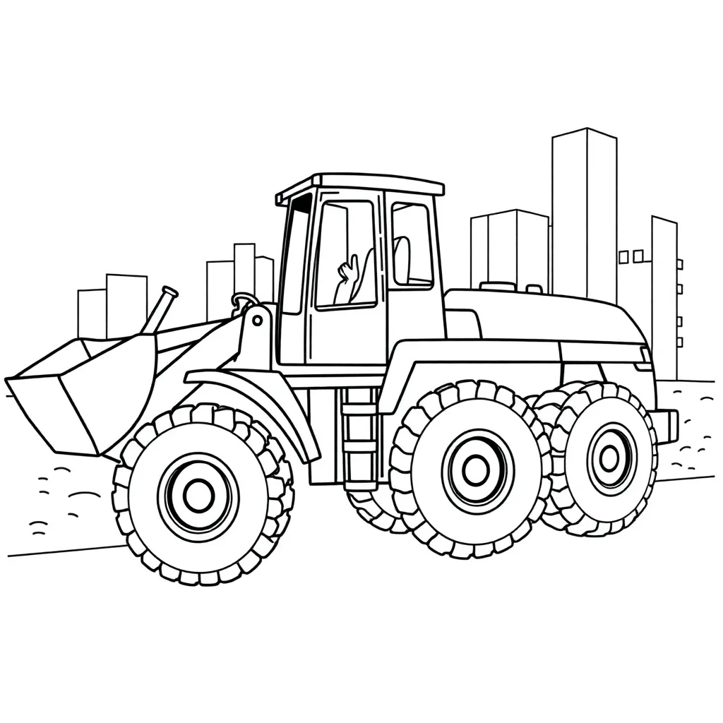 Construction Vehicle coloring page