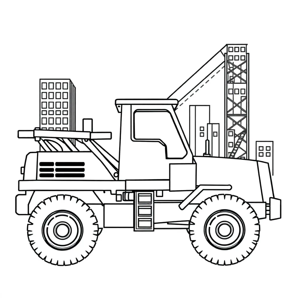 Construction Vehicle coloring page
