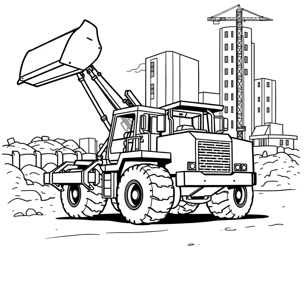 Construction Vehicle coloring page