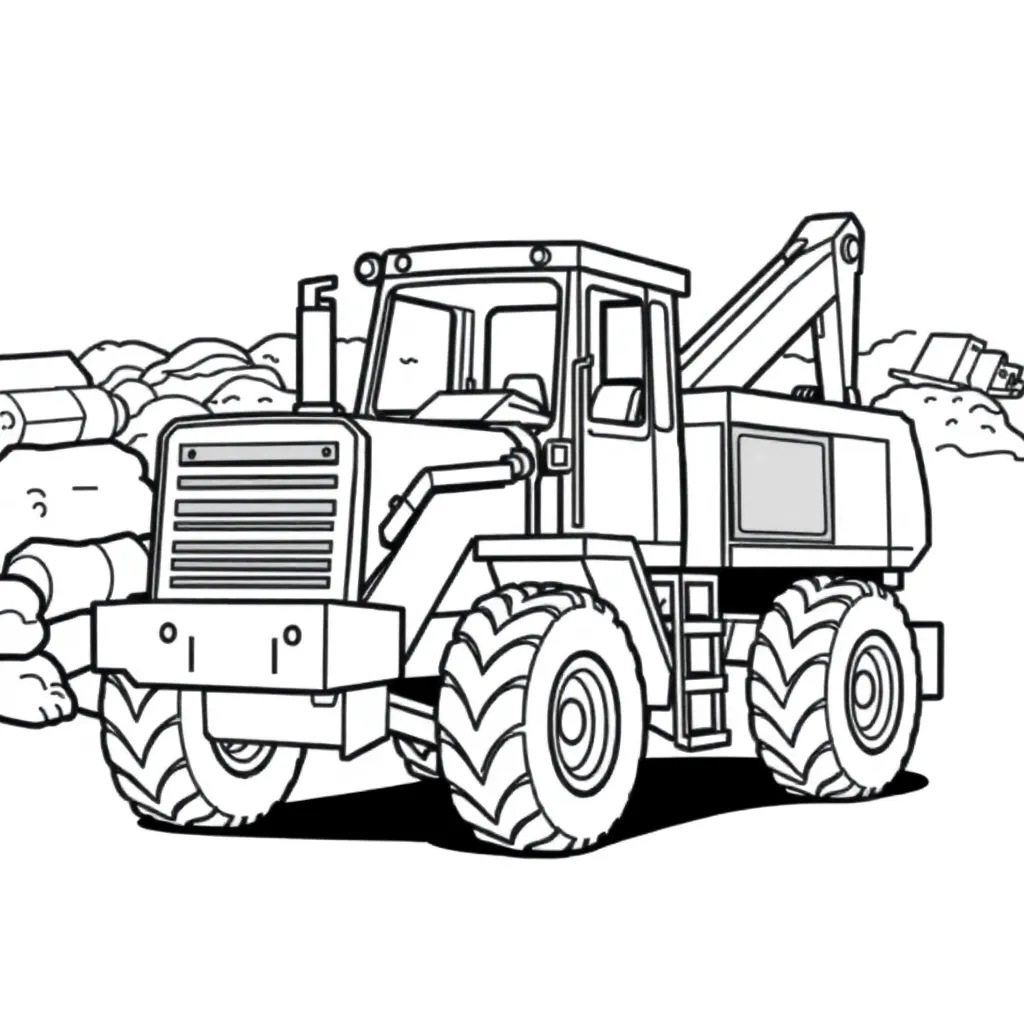 Construction Vehicle coloring page