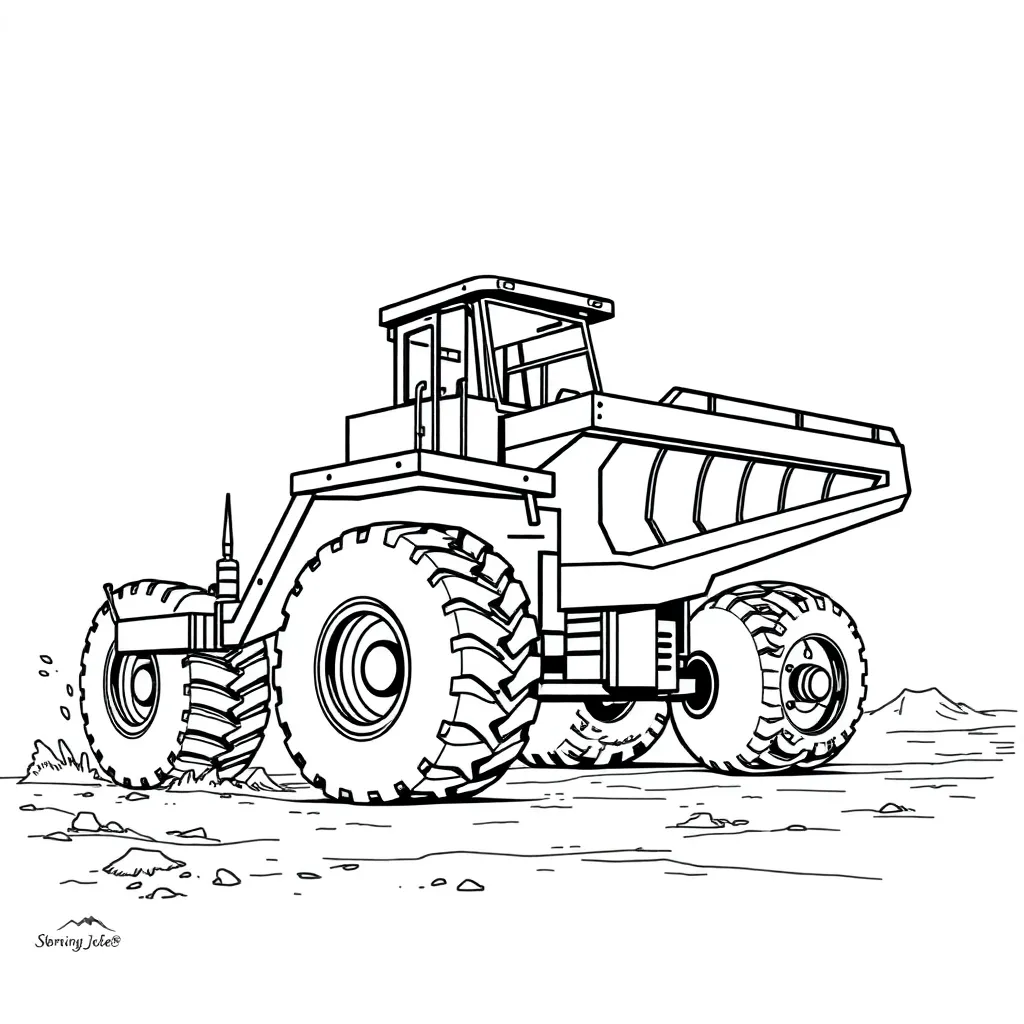Construction Vehicle coloring page