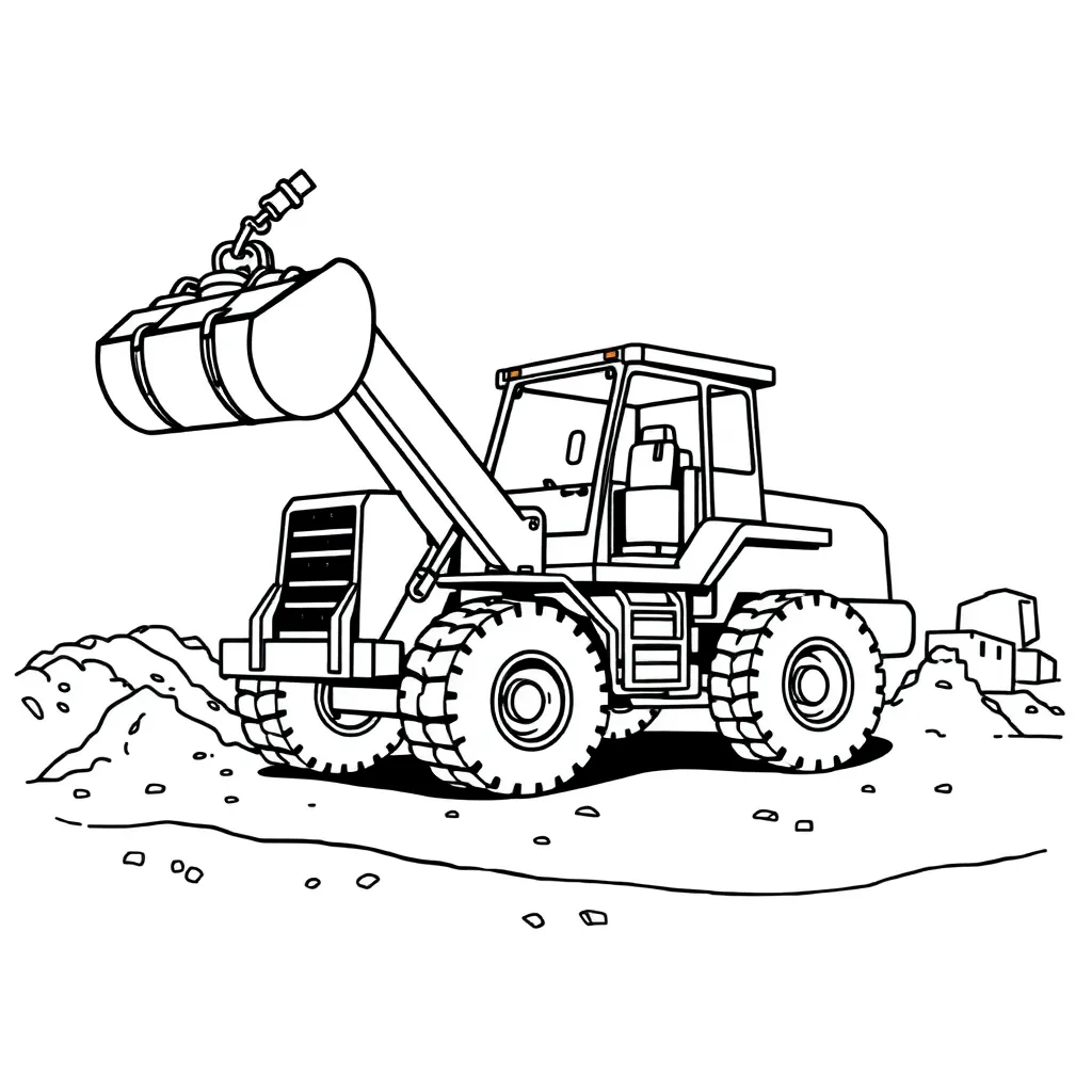 Construction Vehicle coloring page