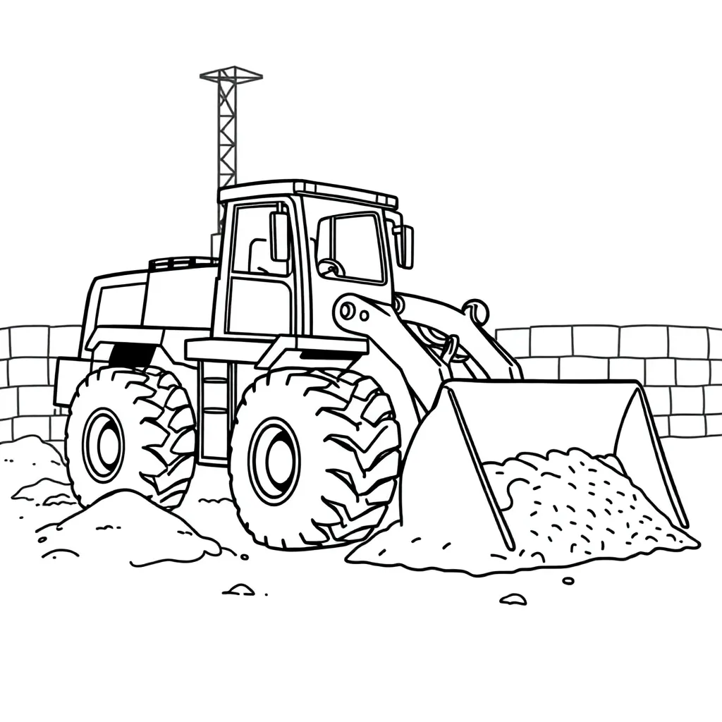 Construction Vehicle coloring page