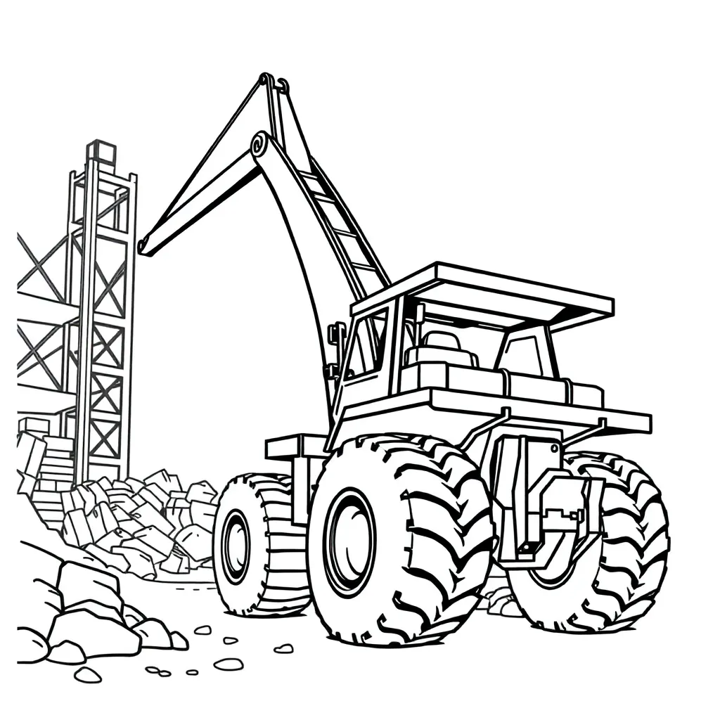 Construction Vehicle coloring page
