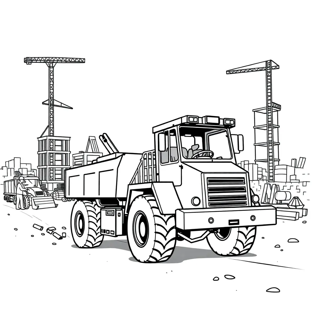 Construction Vehicle coloring page