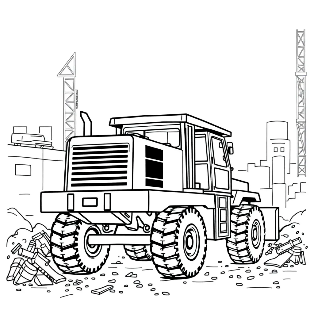 Construction Vehicle coloring page