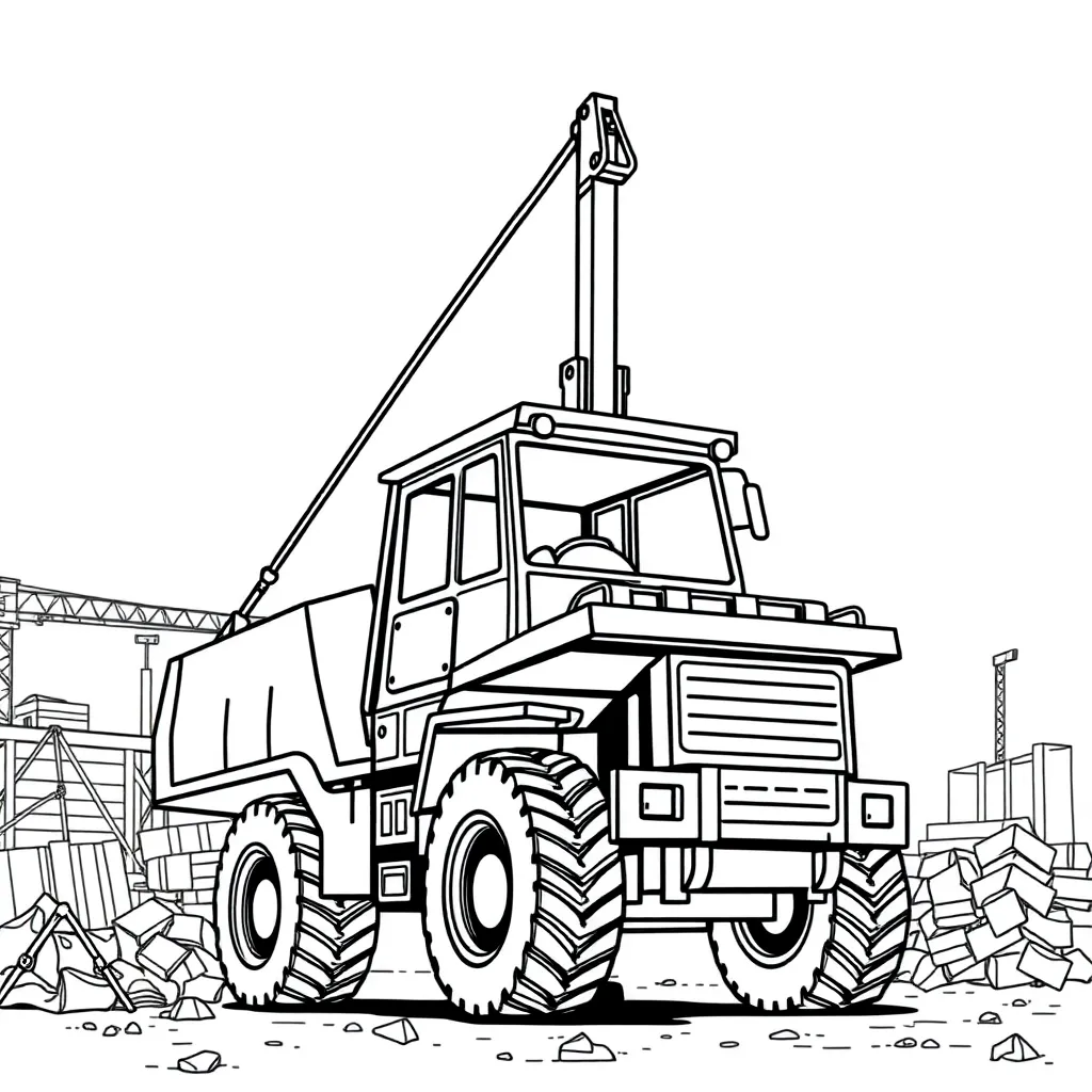 Construction Vehicle coloring page