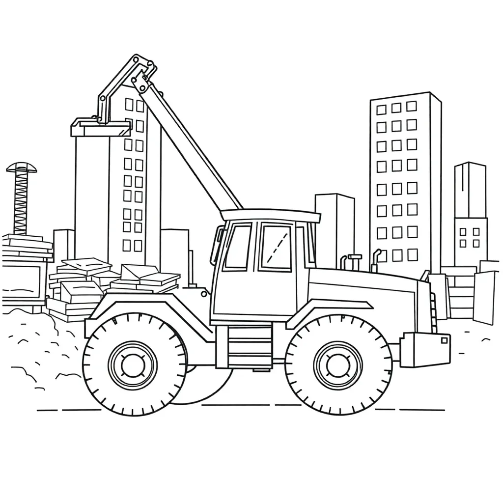 Construction Vehicle coloring page