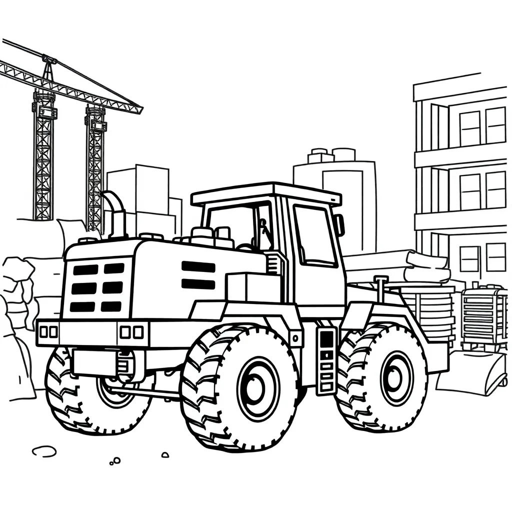 Construction Vehicle coloring page
