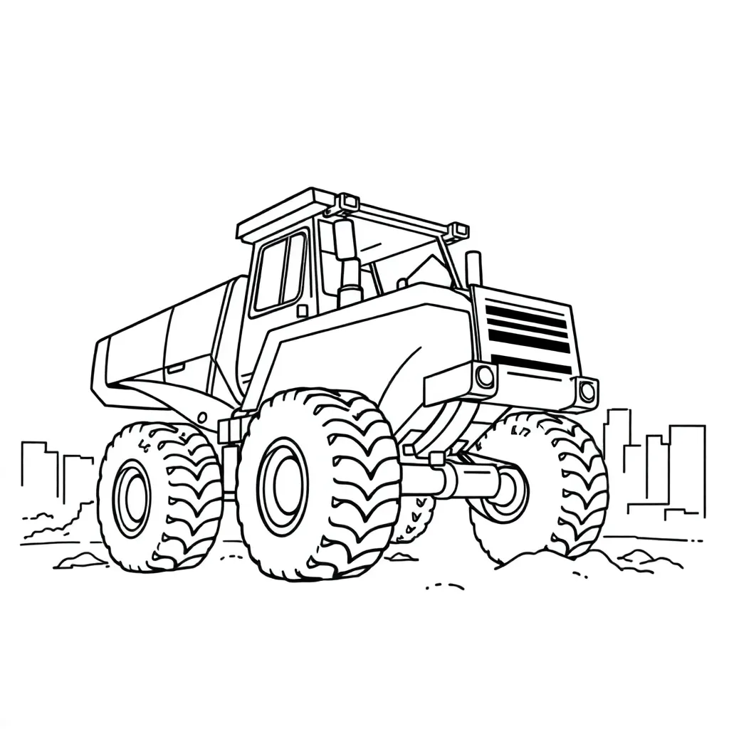 Construction Vehicle coloring page