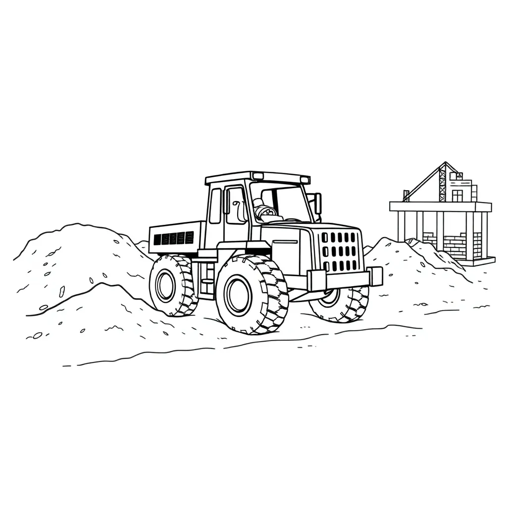 Construction Vehicle coloring page